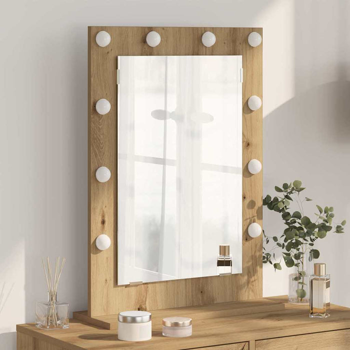 Oglindă de toaletă cu oglindă Stejar Artizanal 70 x 50 x 18 cm - WALTI WALTI