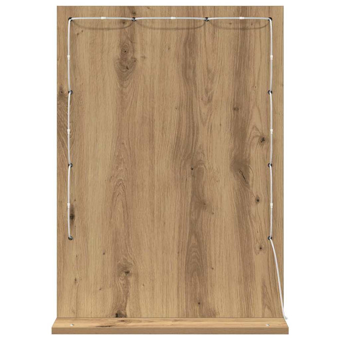 Oglindă de toaletă cu oglindă Stejar Artizanal 70 x 50 x 18 cm - WALTI WALTI