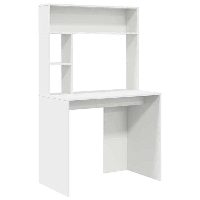 Birou cu raft cu depozitare Alb 91 x 50 x 149 cm Lemn compozit - WALTI WALTI