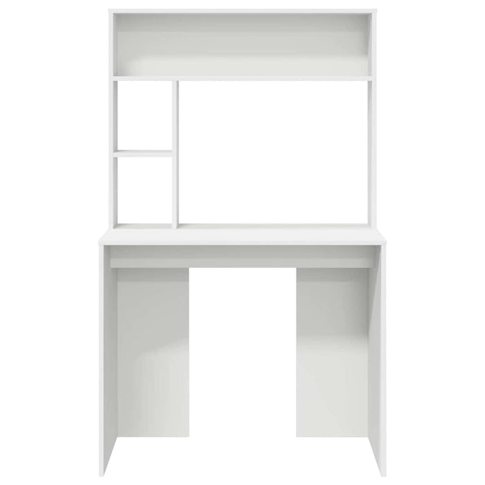 Birou cu raft cu depozitare Alb 91 x 50 x 149 cm Lemn compozit - WALTI WALTI