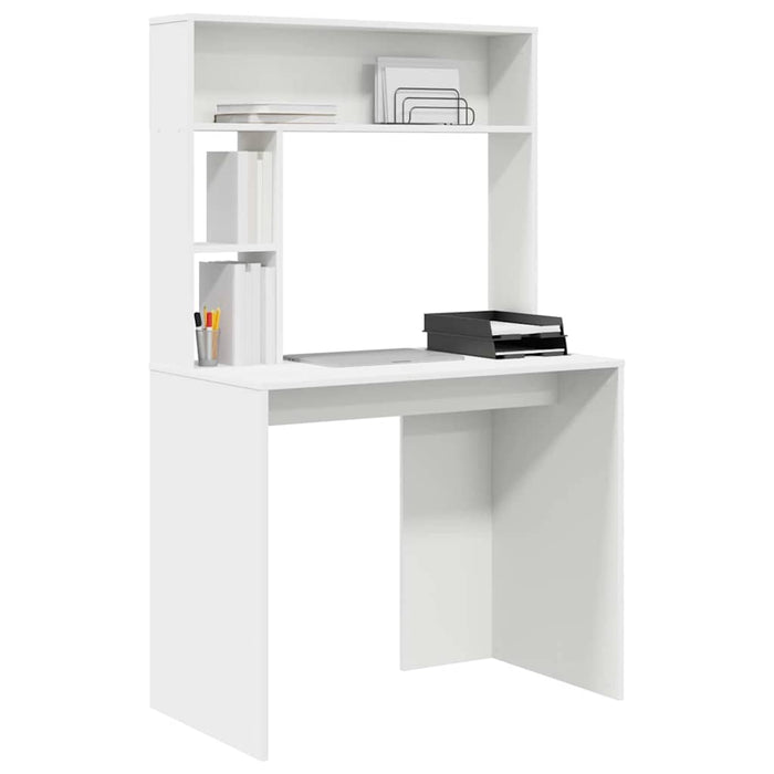 Birou cu raft cu depozitare Alb 91 x 50 x 149 cm Lemn compozit - WALTI WALTI