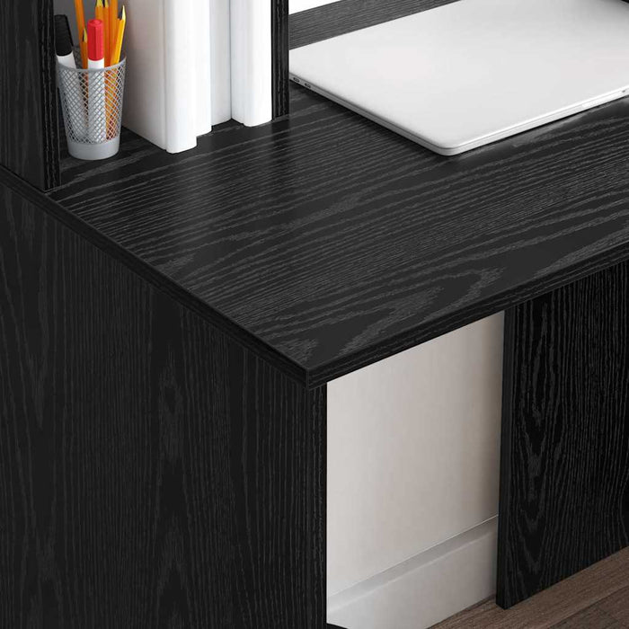Birou cu raft Stejar Negru 91 x 50 x 149 cm Lemn compozit - WALTI WALTI