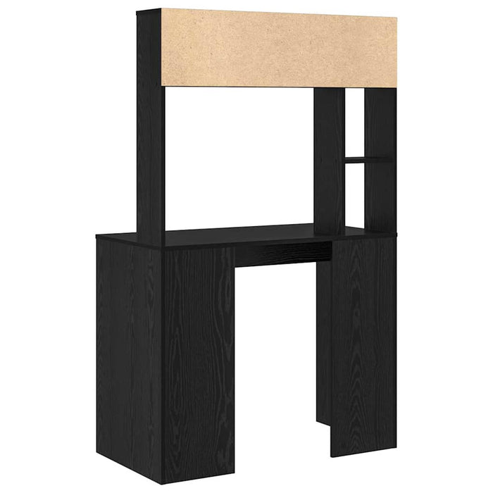 Birou cu raft Stejar Negru 91 x 50 x 149 cm Lemn compozit - WALTI WALTI