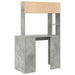 Birou cu raft Gri din beton 91 x 50 x 149 cm Lemn compozit - WALTI WALTI