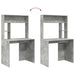 Birou cu raft Gri din beton 91 x 50 x 149 cm Lemn compozit - WALTI WALTI