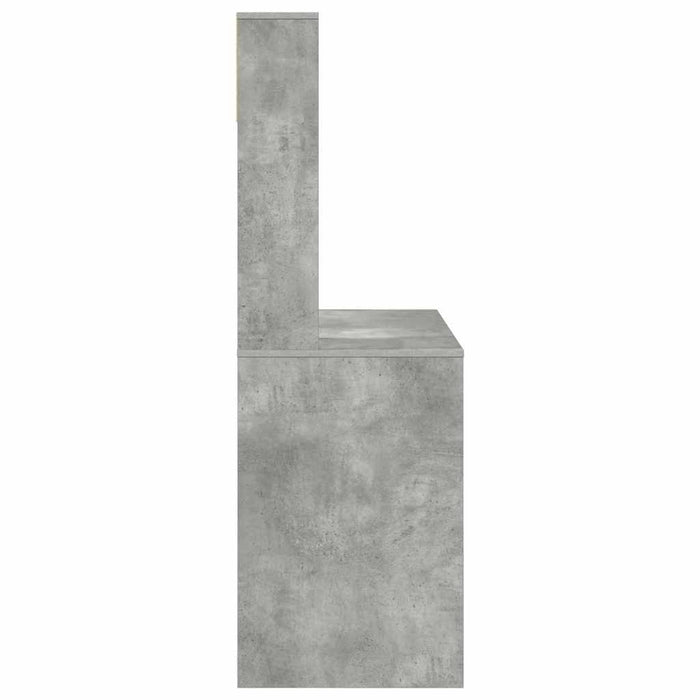 Birou cu raft Gri din beton 91 x 50 x 149 cm Lemn compozit - WALTI WALTI