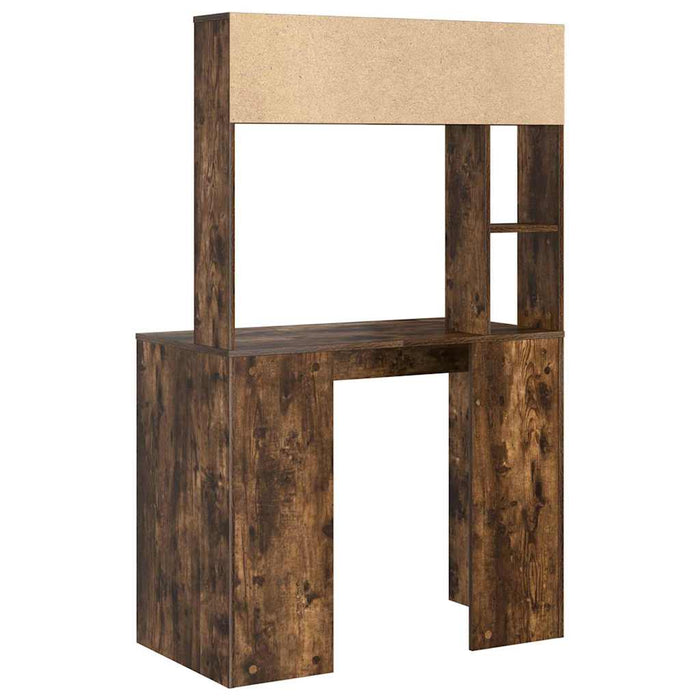 Birou cu raft Stejar fumuriu 91 x 50 x 149 cm Lemn compozit - WALTI WALTI