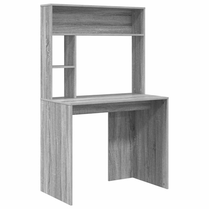 Birou cu raft Gri Sonoma 91 x 50 x 149 cm Lemn compozit - WALTI WALTI