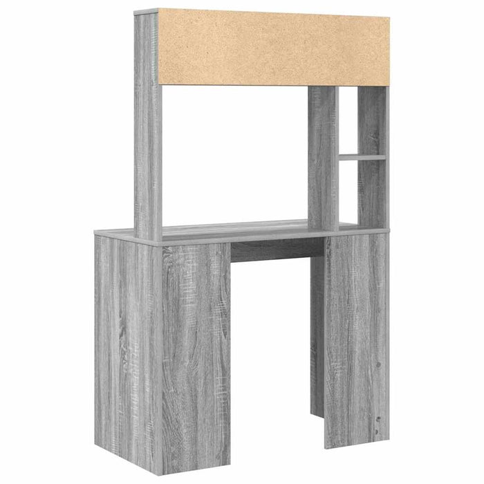 Birou cu raft Gri Sonoma 91 x 50 x 149 cm Lemn compozit - WALTI WALTI