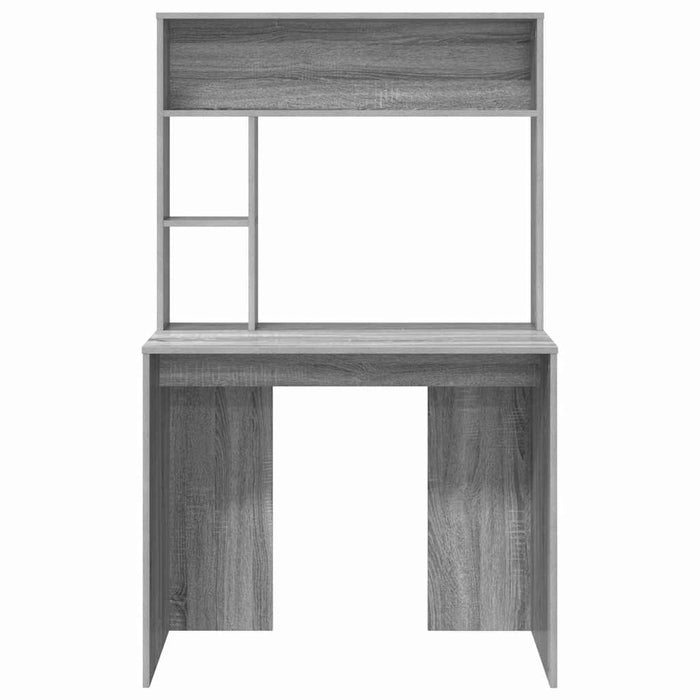 Birou cu raft Gri Sonoma 91 x 50 x 149 cm Lemn compozit - WALTI WALTI