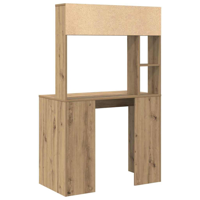Birou cu raft Stejar Artizanal 91 x 50 x 149 cm Lemn compozit - WALTI WALTI