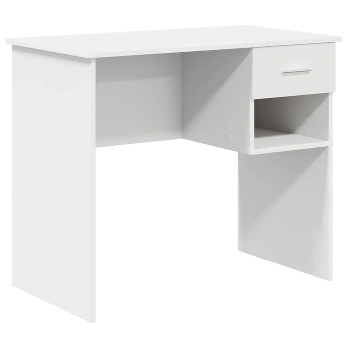 Birou cu sertar cu raft Alb 90 x 49.5 x 75 cm Lemn compozit - WALTI WALTI
