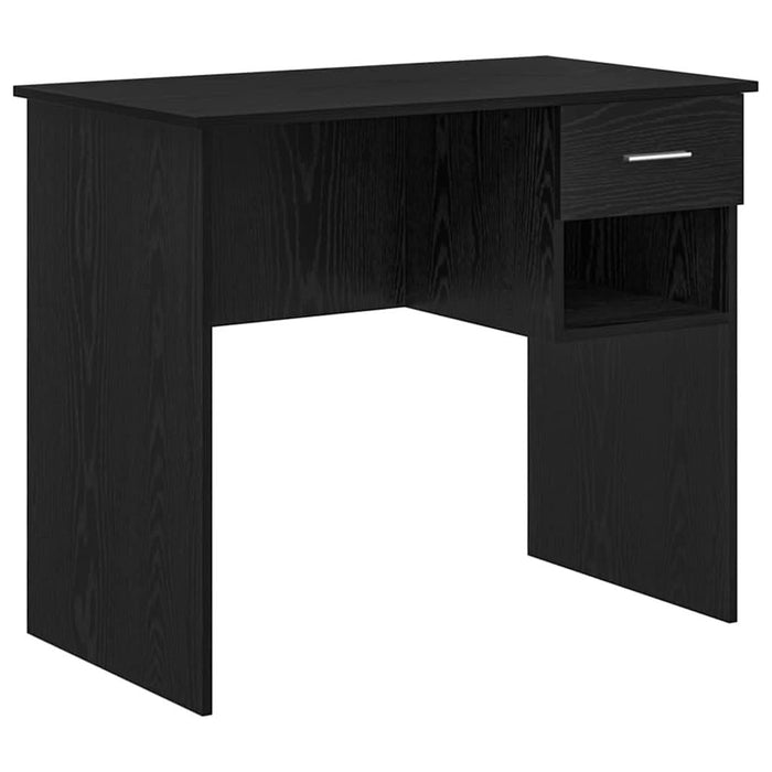Birou cu sertar Stejar negru 90 x 49.5 x 75 cm Lemn compozit - WALTI WALTI