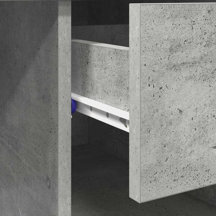 Birou cu sertar Gri beton 90 x 49.5 x 75 cm Lemn compozit - WALTI WALTI