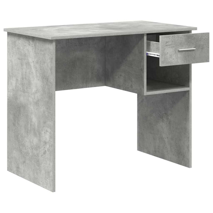 Birou cu sertar Gri beton 90 x 49.5 x 75 cm Lemn compozit - WALTI WALTI