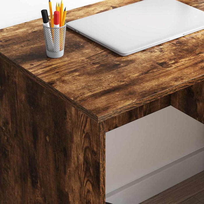 Birou cu sertar Stejar afumat 90 x 49.5 x 75 cm Lemn compozit - WALTI WALTI