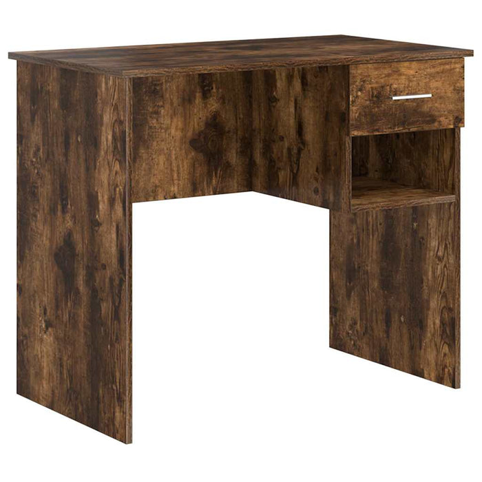 Birou cu sertar Stejar afumat 90 x 49.5 x 75 cm Lemn compozit - WALTI WALTI