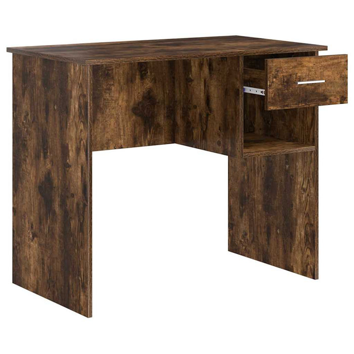Birou cu sertar Stejar afumat 90 x 49.5 x 75 cm Lemn compozit - WALTI WALTI