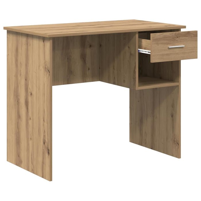 Birou cu raft stejar artizanal 90 x 49.5 x 75 cm Lemn compozit - WALTI WALTI