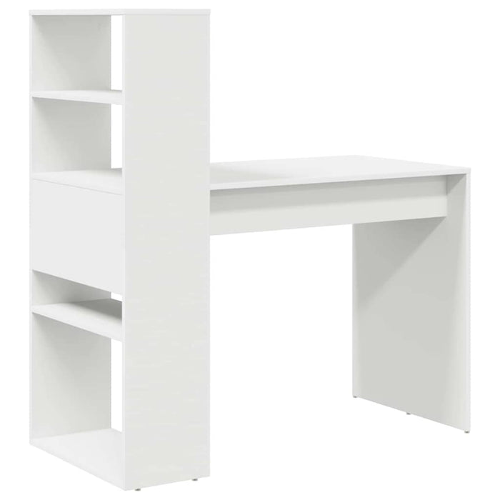 Birou cu raft cu depozitare Alb 113 x 54 x 120 cm Lemn compozit - WALTI WALTI
