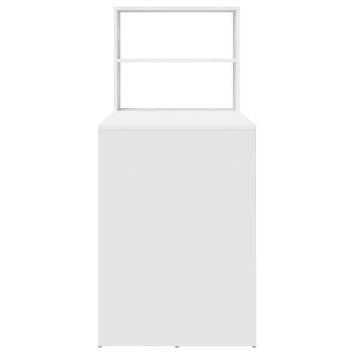 Birou cu raft cu depozitare Alb 113 x 54 x 120 cm Lemn compozit - WALTI WALTI