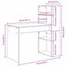 Birou cu raft cu depozitare Alb 113 x 54 x 120 cm Lemn compozit - WALTI WALTI
