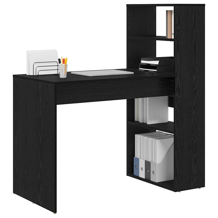 Birou cu raft Stejar Negru 113 x 54 x 120 cm Lemn compozit - WALTI WALTI