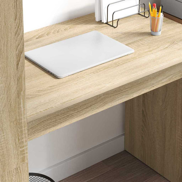 Birou cu raft Stejar Sonoma 113 x 54 x 120 cm Lemn compozit - WALTI WALTI
