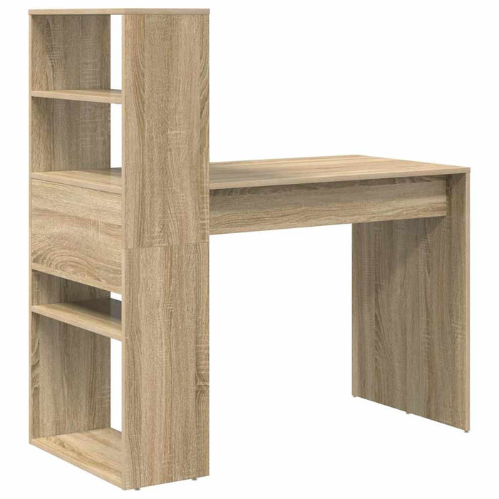 Birou cu raft Stejar Sonoma 113 x 54 x 120 cm Lemn compozit - WALTI WALTI