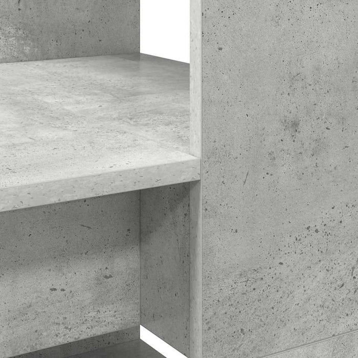 Birou cu raft Gri din beton 113 x 54 x 120 cm Lemn compozit - WALTI WALTI
