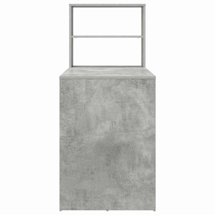 Birou cu raft Gri din beton 113 x 54 x 120 cm Lemn compozit - WALTI WALTI