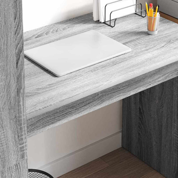 Birou cu raft Gri Sonoma 113 x 54 x 120 cm Lemn compozit - WALTI WALTI
