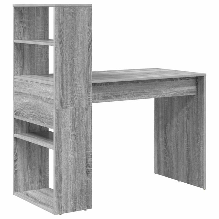 Birou cu raft Gri Sonoma 113 x 54 x 120 cm Lemn compozit - WALTI WALTI