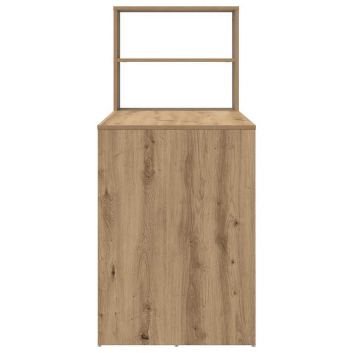 Birou cu raft Stejar Artizanal 113 x 54 x 120 cm Lemn compozit - WALTI WALTI