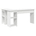 Birou cu raft cu depozitare Alb 142 x 102 x 73 cm Lemn compozit - WALTI WALTI