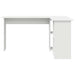 Birou cu raft cu depozitare Alb 142 x 102 x 73 cm Lemn compozit - WALTI WALTI