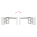Birou cu raft cu depozitare Alb 142 x 102 x 73 cm Lemn compozit - WALTI WALTI