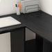 Birou cu raft Stejar negru 142 x 102 x 73 cm Lemn compozit - WALTI WALTI
