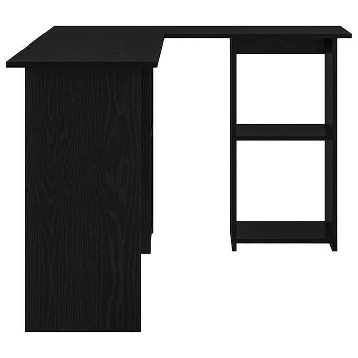 Birou cu raft Stejar negru 142 x 102 x 73 cm Lemn compozit - WALTI WALTI