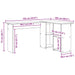 Birou cu raft Stejar sonoma 142 x 102 x 73 cm Lemn compozit - WALTI WALTI