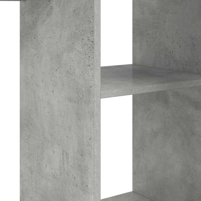 Birou cu raft Gri beton 142 x 102 x 73 cm Lemn compozit - WALTI WALTI