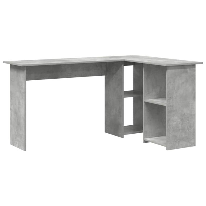 Birou cu raft Gri beton 142 x 102 x 73 cm Lemn compozit - WALTI WALTI