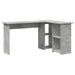 Birou cu raft Gri beton 142 x 102 x 73 cm Lemn compozit - WALTI WALTI