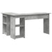 Birou cu raft Gri beton 142 x 102 x 73 cm Lemn compozit - WALTI WALTI