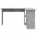 Birou cu raft Gri beton 142 x 102 x 73 cm Lemn compozit - WALTI WALTI