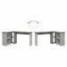 Birou cu raft Gri beton 142 x 102 x 73 cm Lemn compozit - WALTI WALTI