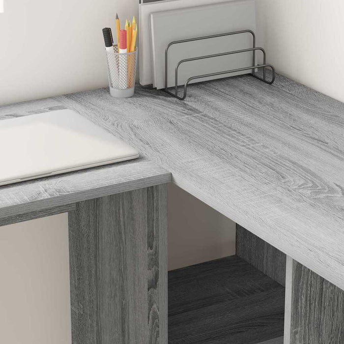 Birou cu raft sonoma gri 142 x 102 x 73 cm Lemn compozit - WALTI WALTI