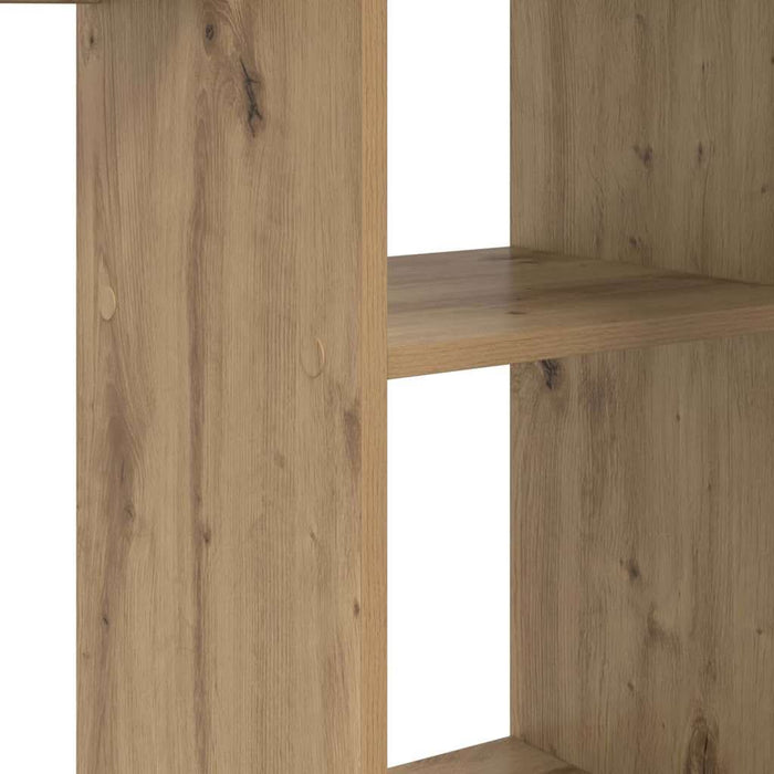Birou cu raft stejar artizanal 142 x 102 x 73 cm Lemn compozit - WALTI WALTI