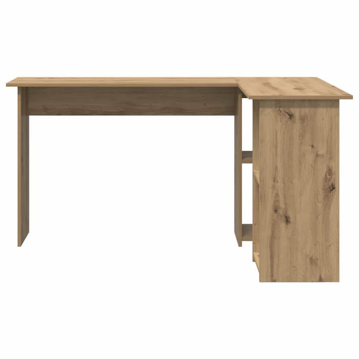 Birou cu raft stejar artizanal 142 x 102 x 73 cm Lemn compozit - WALTI WALTI