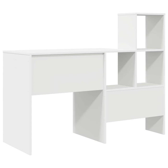Birou cu raft Alb 131.5 x 50 x 106.5 cm Lemn compozit - WALTI WALTI